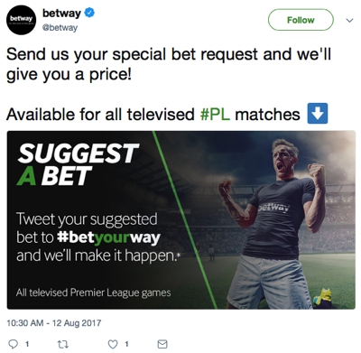 Betway Suggest a Bet