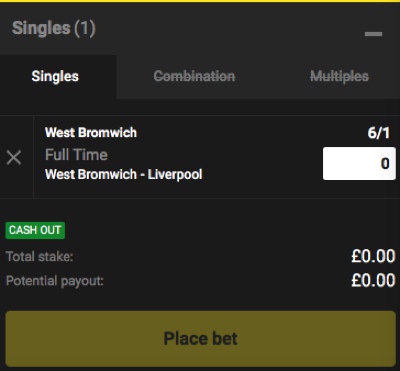 Unibet Cash Out
