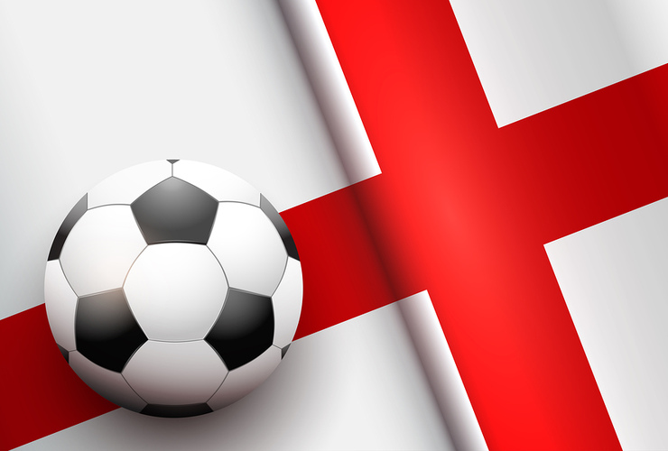 Football on England Flag