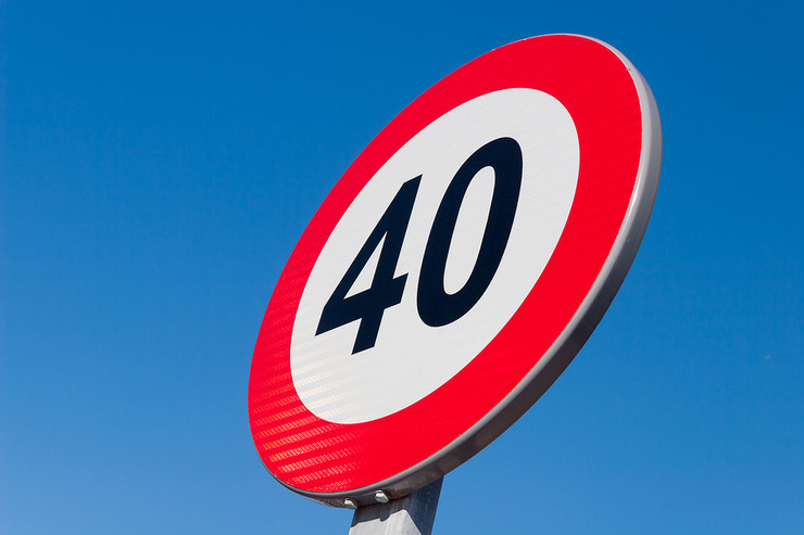 40 Limit Sign