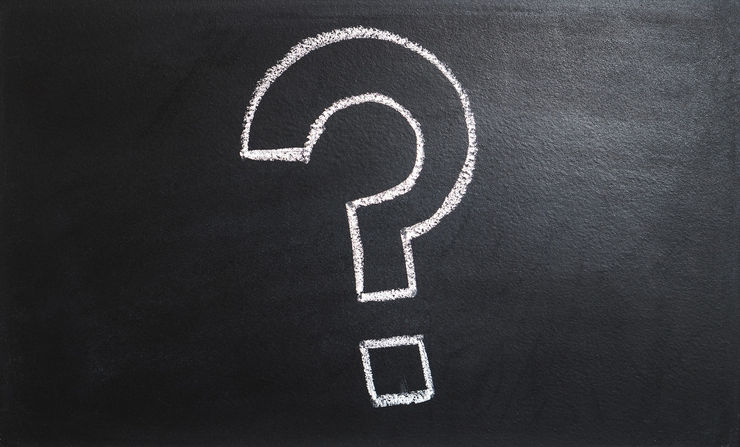 Question Mark on Chalk Board