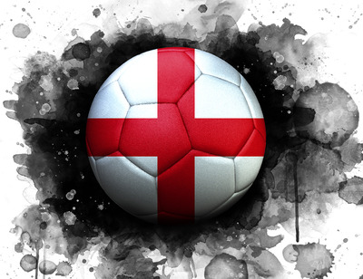 England Flag Football Watercolour Effect
