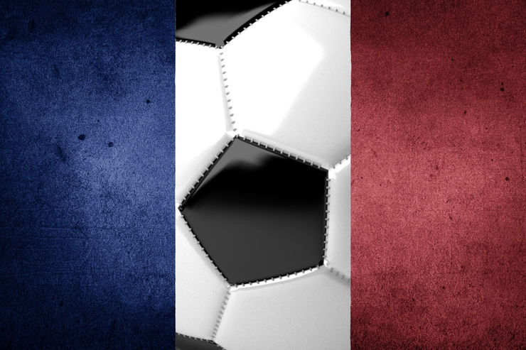 France Flag with Football Centre Panel