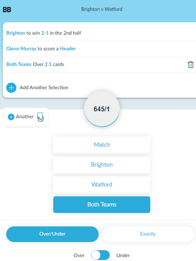 BetVictor Bet Builder