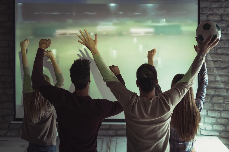 Football Fans Celebrate Goal