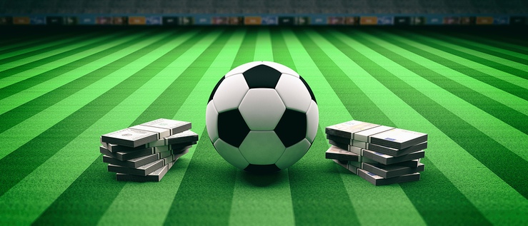Football Flanked by cash