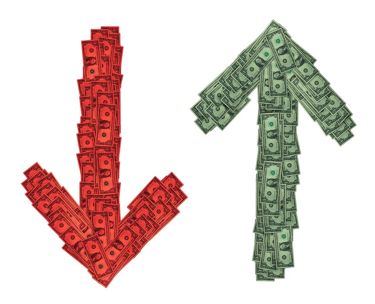 Up and Down Arrows of Money