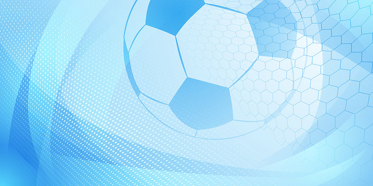 Light Blue Football with Net Pattern