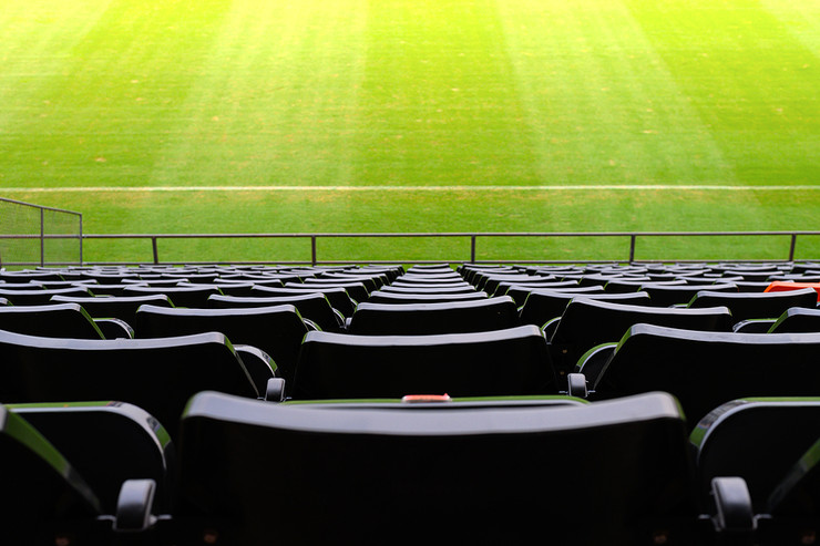 Football Stadium Seats Facing Pitch