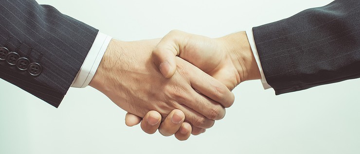 Handshake Pinstripe Suits