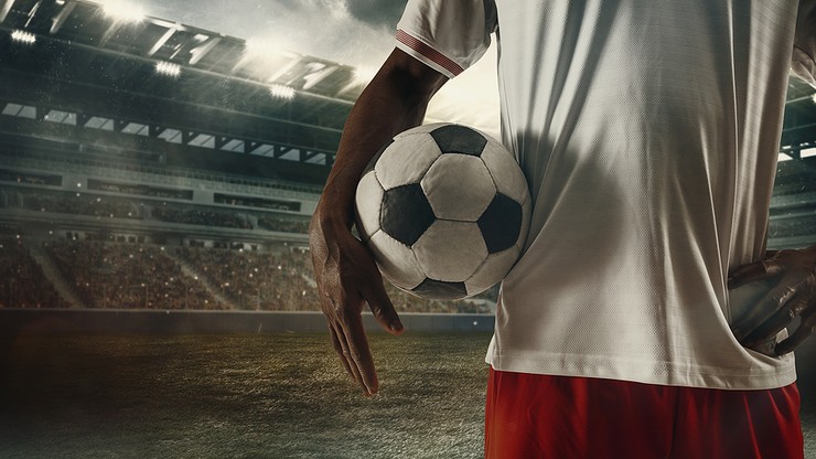 Footballer with Plain White Shirt