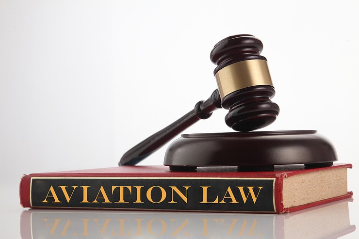 Aviation Law Book and Gavel