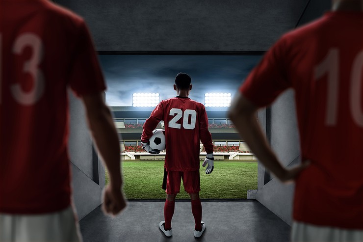 Goalkeeper Standing in Tunnel