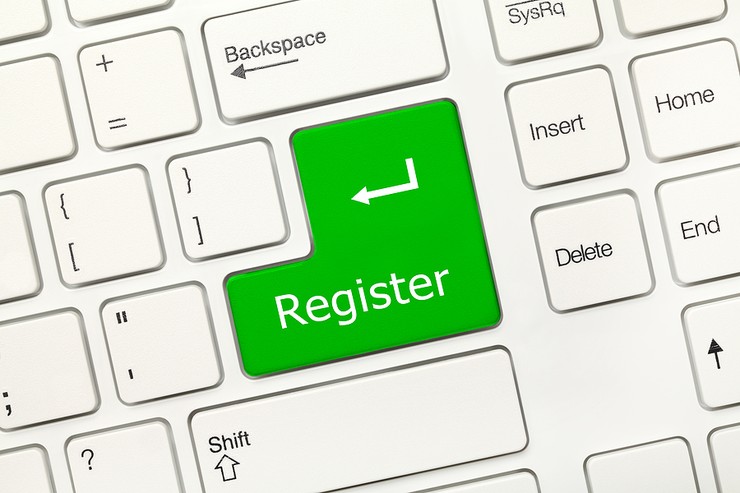 Register Green Keyboard Button