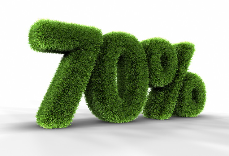 70 Percent Made of Grass