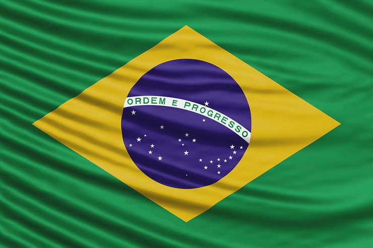 Brazil Flag with Creases