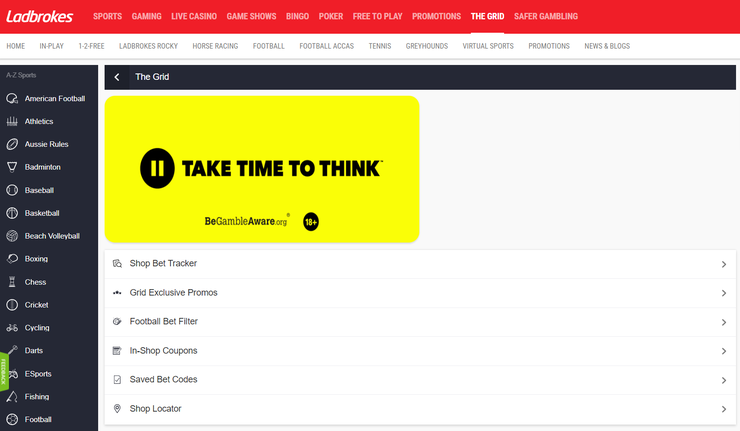 Ladbrokes The Grid Screenshot