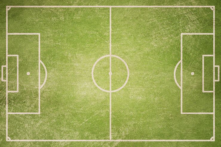 Worn Football Pitch from Above