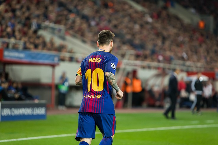 Lionel Messi Playing for Barcelona in 2017