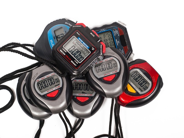 Pile of Digital Stopwatches