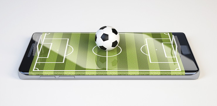 3D Football Pitch on Smartphone