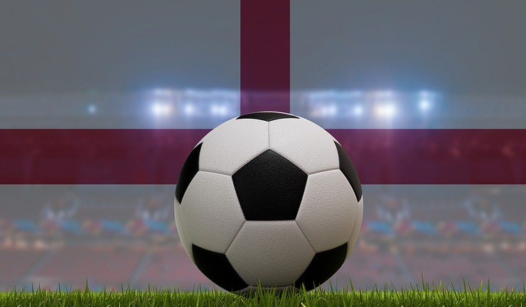 Football Against England Flag and Stadium
