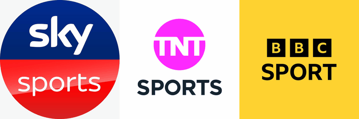 Sky Sports, TNT Sports and BBC Sport Logos