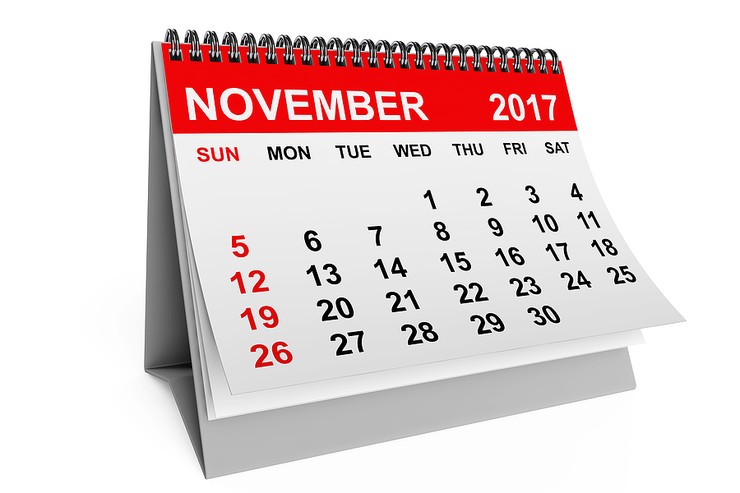 November 2017 Desktop Calendar