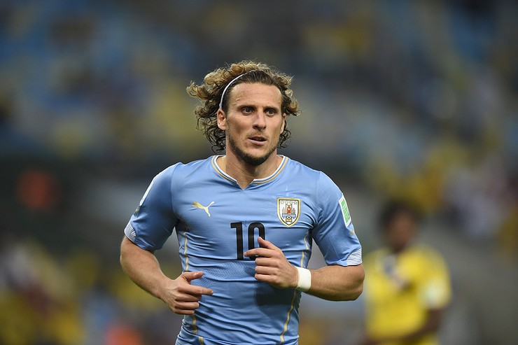Diego Forlan Playing for Uruguay